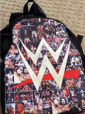 WWE Collage Backpack - Black, White, Red
